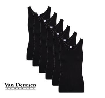 Beeren 6-Pack Dames hemd Comfort Feeling Zwart