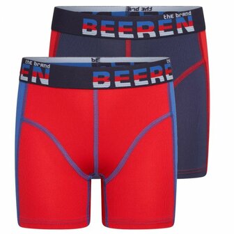 Beeren 2-Pack Jongens boxershorts Mix&amp;Match Blauw/Rood