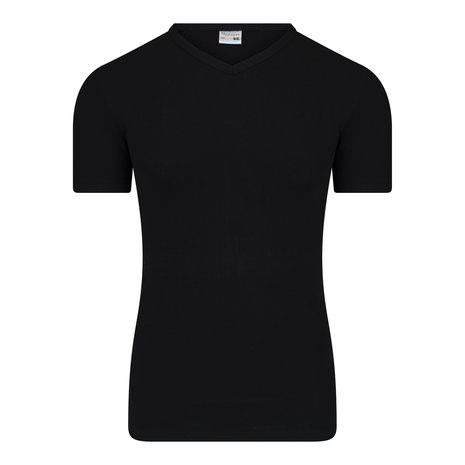 Beeren Heren T-shirt met V-hals en K.M. M3000 Zwart
